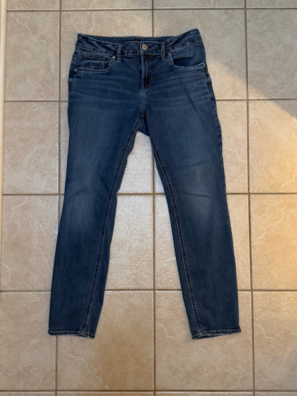 Silver Jeans Dark Indigo Skinny Jeans